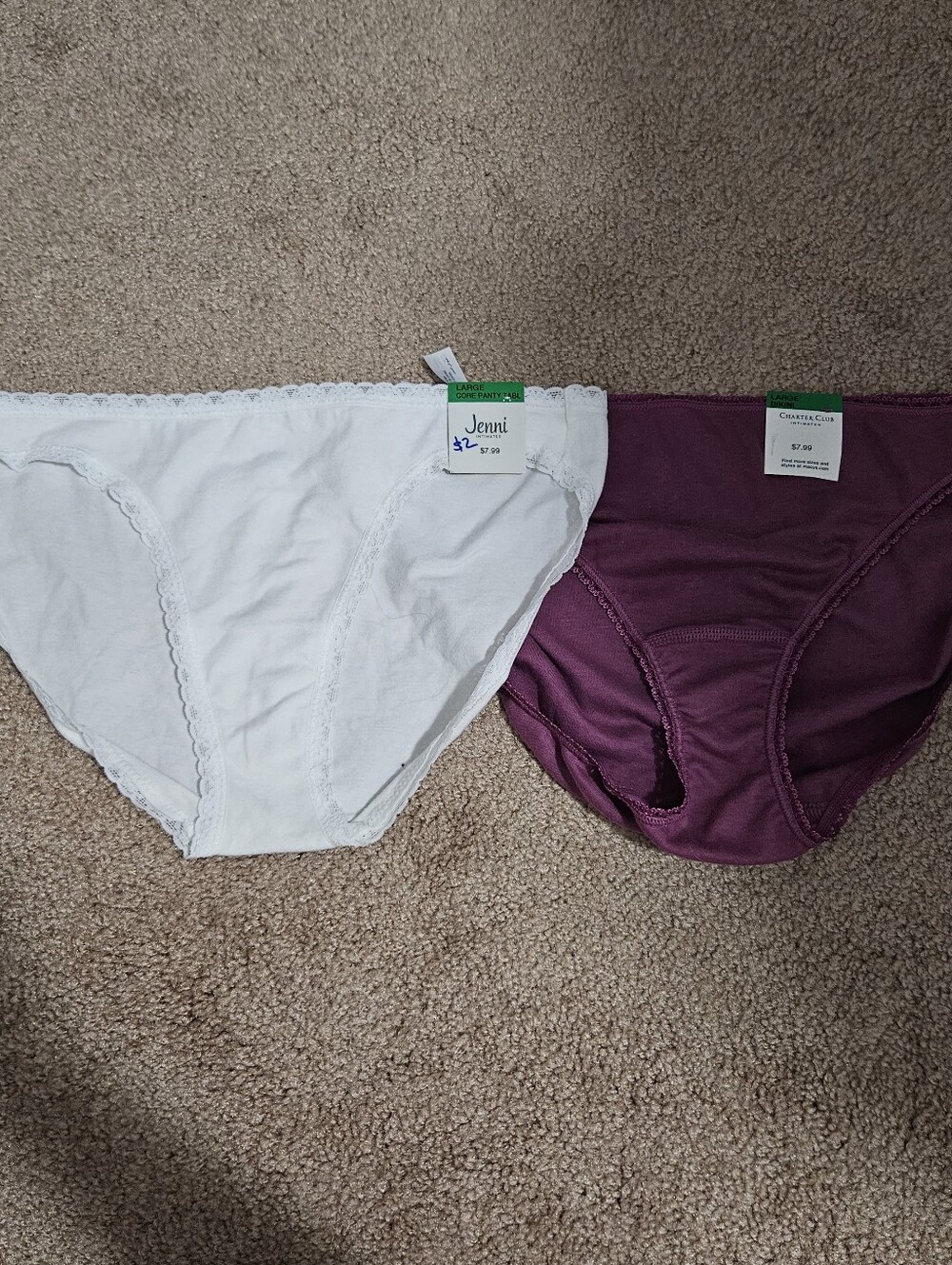 Panties Set Of 2 Large